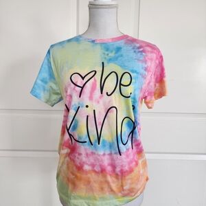 Colorful Tie-Dye 'Be Kind' Kids T-Shirt